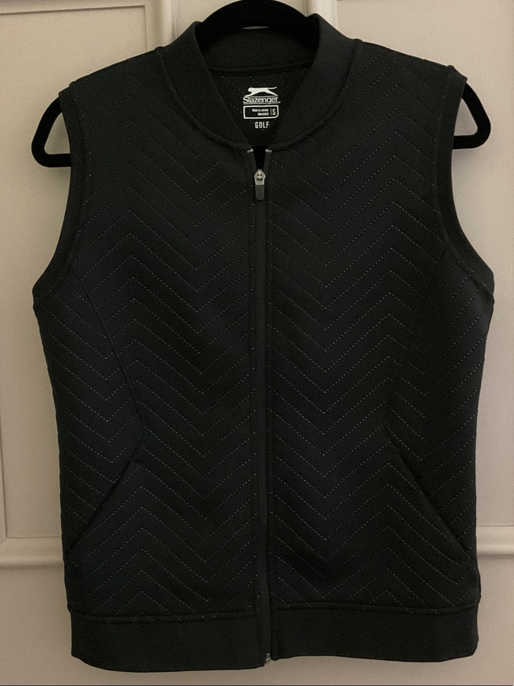 Slazenger Black chevron Golf Sleeveless Zip Vest, women’s small